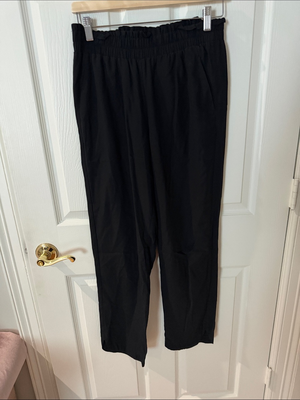 a new day Black Elastic-Waist ankle pant size small